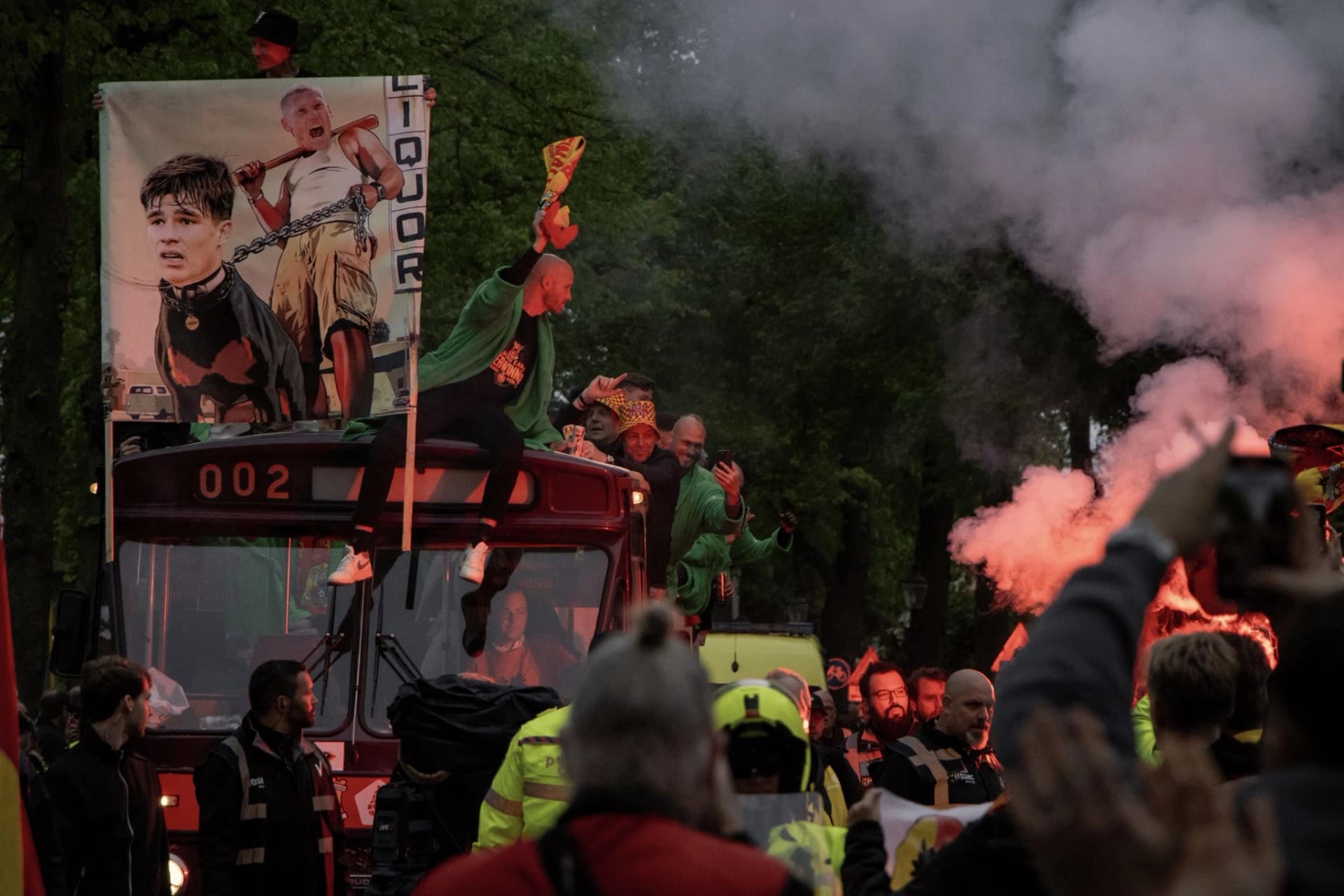 Straatfotografie huldiging Go Ahead Eagles